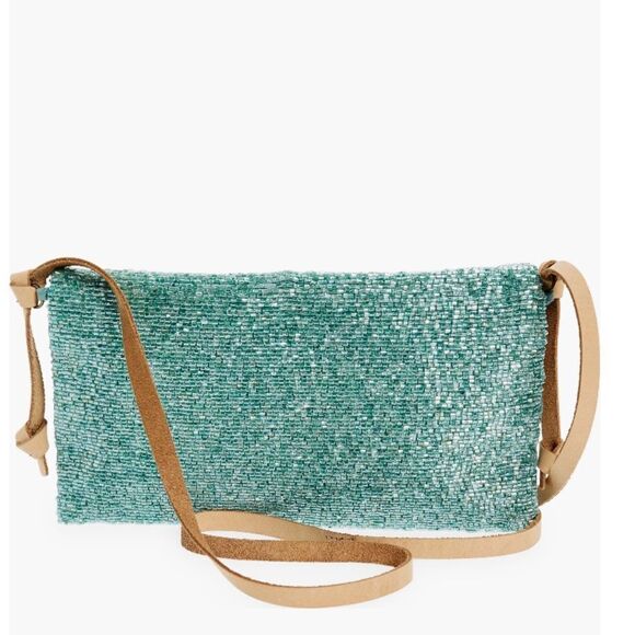 Urban Outfitters Plus One‎ Embellished Sparkle Crossbody Bag, Mint Green, NWT - Picture 3 of 7